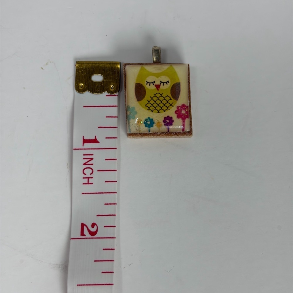 Scrabble Tile Owl Pendant | Handmade Style Jewelry Charm